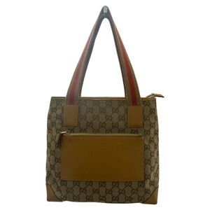 Gucci Vintage GG Canvas Tote Shoulder Bag